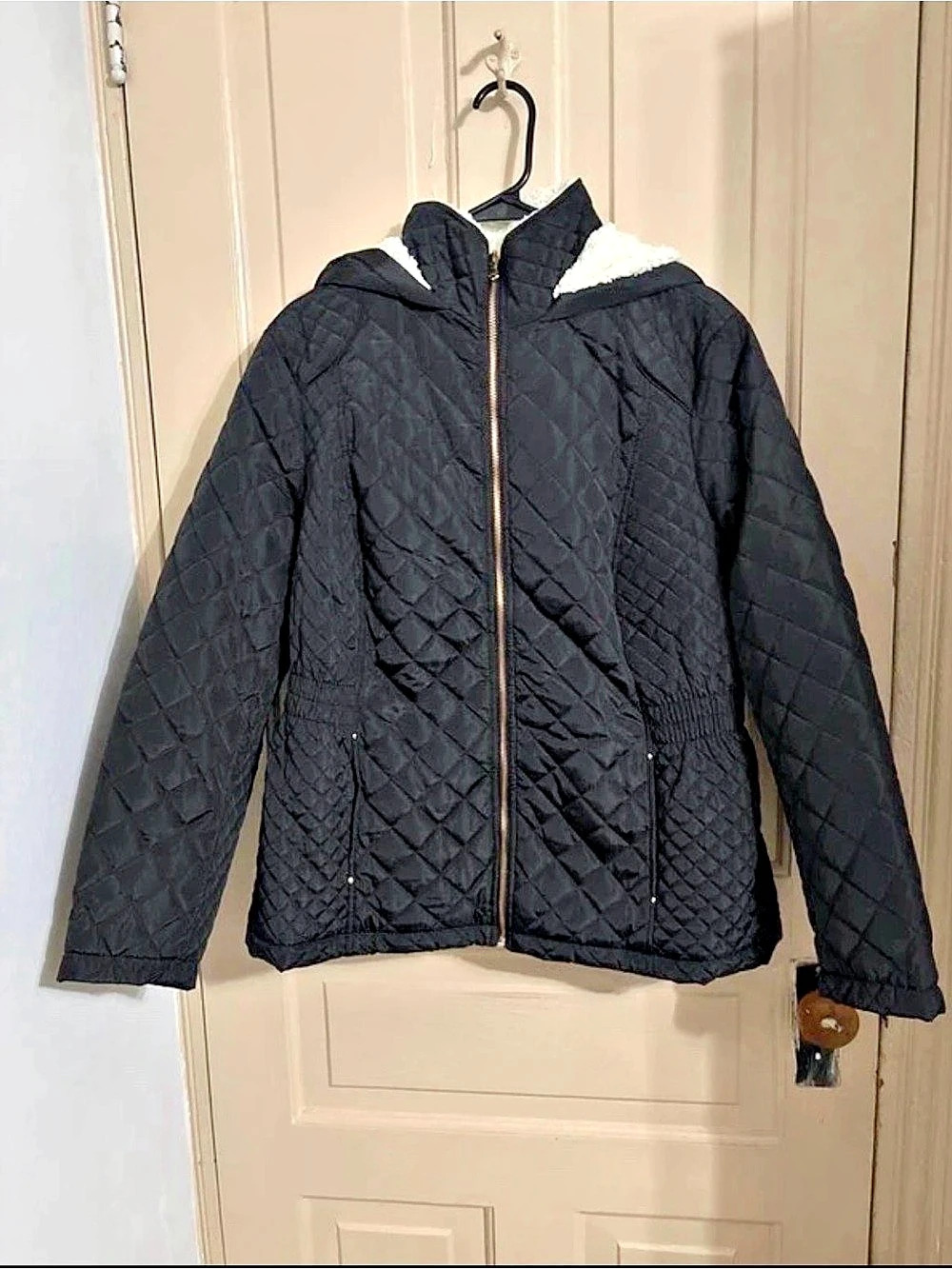 Fashion Nova Gotta Tripping Quilted Jacket Black & White Size 1X